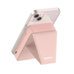 ⁦MOMAX IP121P Q.Mag Power 15 Magnetic Wireless Battery Pack with Stand 10000mAh Pink⁩ - الصورة ⁦3⁩