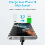 ⁦أنكر 322 كابل شحن USB-C إلى USB-C كابل 1 متر أسود⁩ - الصورة ⁦3⁩
