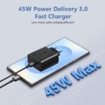 ⁦Samsung شاحن السريع PD بقوة 45 واط مع كابل من USB-C إلى شاحن السريع PD⁩ - الصورة ⁦2⁩