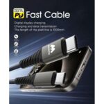 ⁦CABLE Majentik CL001-C TYPE-C TO TYPE-C 60W⁩ - الصورة ⁦2⁩