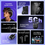 ⁦FreePods Neo True Wireless Earbuds 50H Play Time Bluetooth TWS Earphone with APP Control, Anifast Fast⁩ - الصورة ⁦3⁩