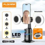 PLOKAMA AUTO-A20 Pro Gimbal Auto Face Tracking 360 Smart Shooting Gimbal with – 2 Lights